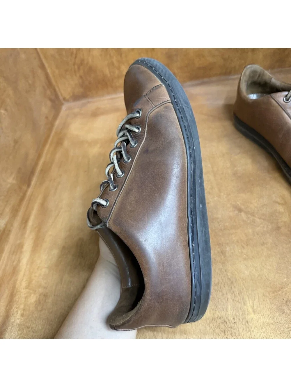 Thursday Boots Co. Everyday Low Top Shoes Sneakers Brown Leather Mens Size 9.5